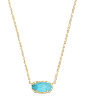 Elisa Necklace in Gold Turquoise Magnesite
