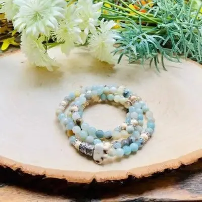 Energy Stone Wrap Bracelet/ Necklace (Amazonite)