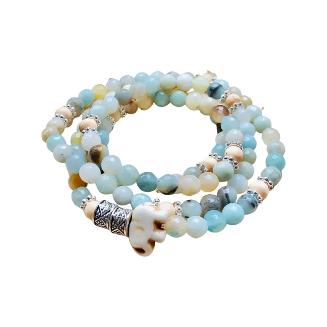 Energy Stone Wrap Bracelet/ Necklace (Amazonite)