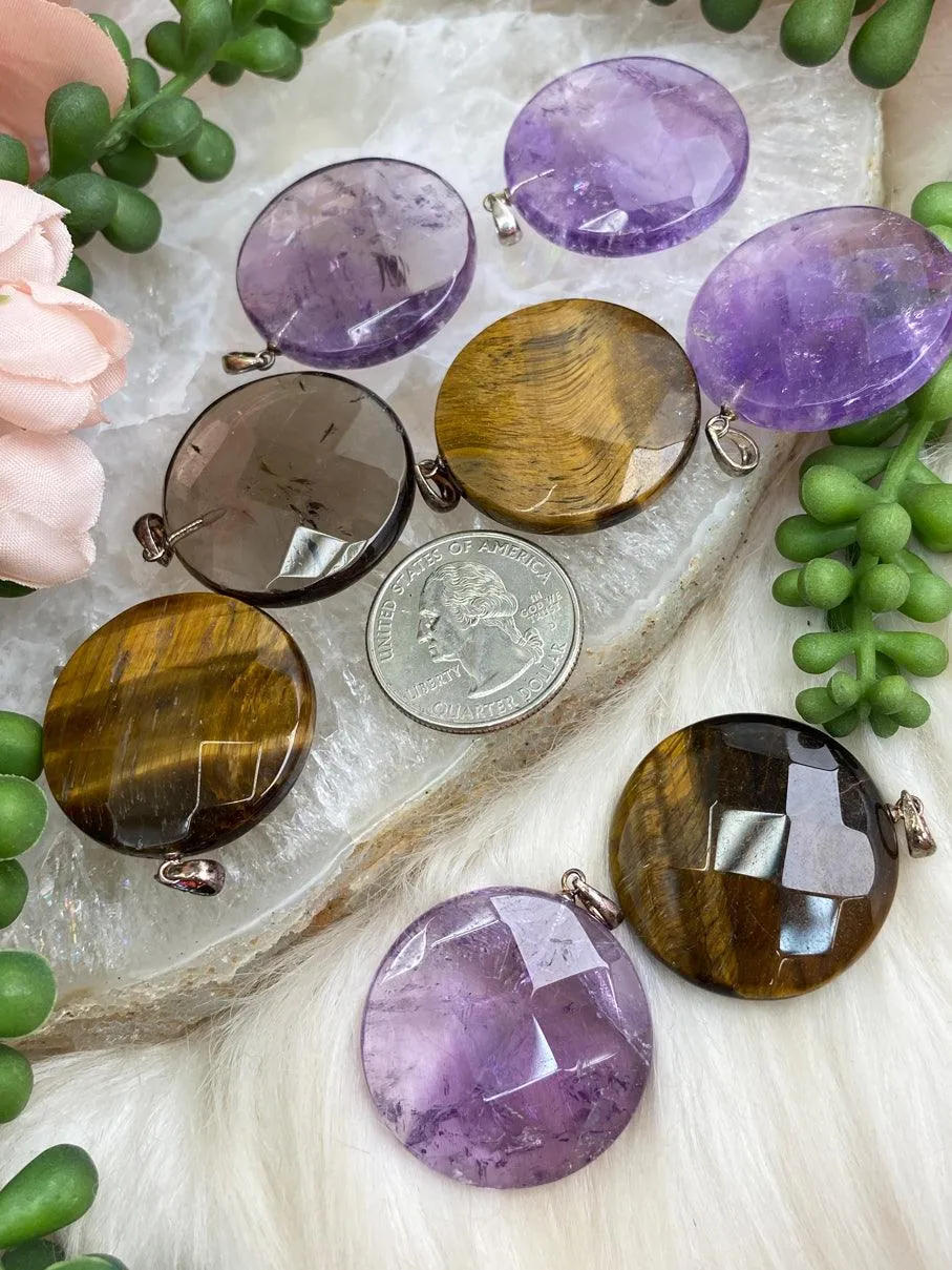 Faceted Crystal Pendants