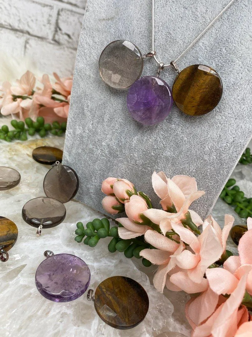 Faceted Crystal Pendants