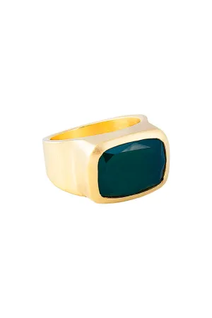 Free-Form Malachite Cocktail Ring