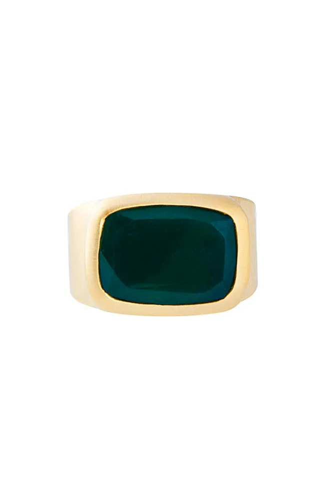 Free-Form Malachite Cocktail Ring