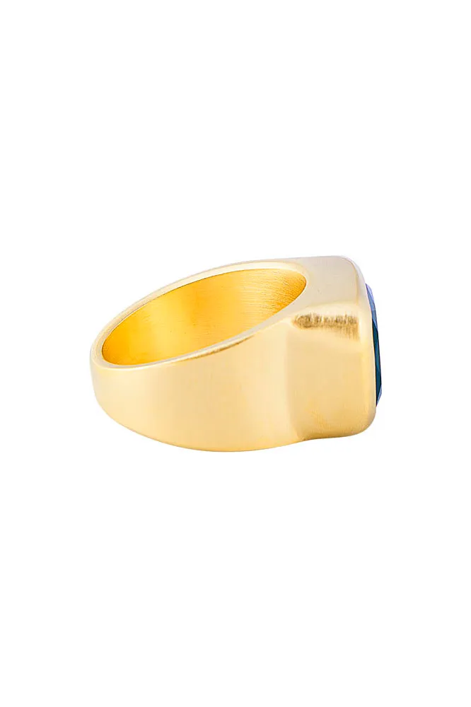 Free-Form Malachite Cocktail Ring