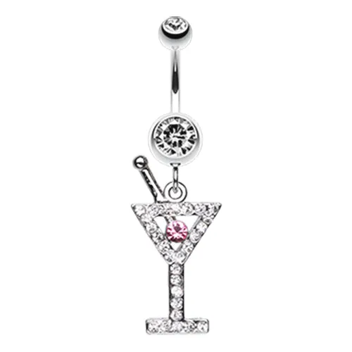 French Martini Belly Dangle