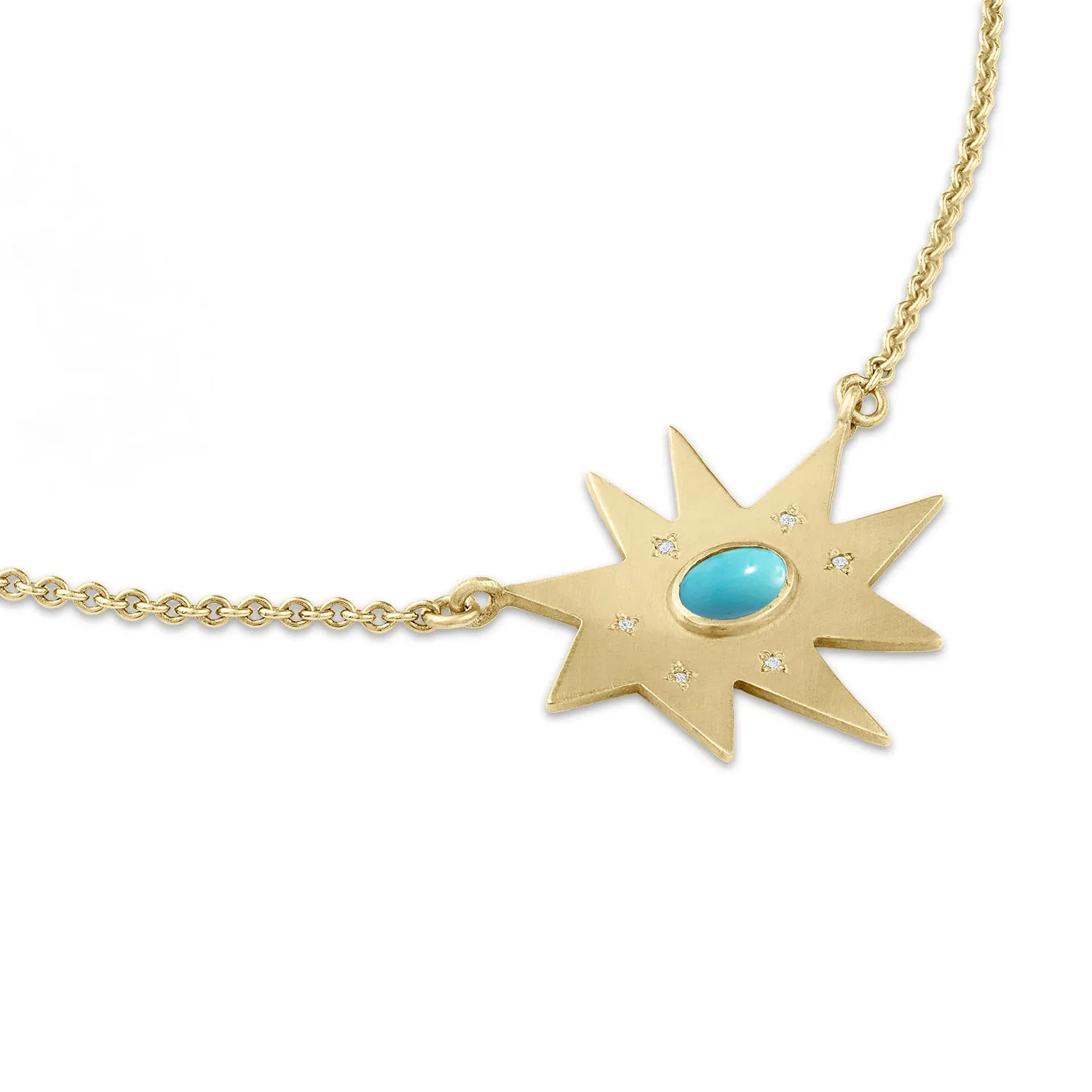Gold Maxi KAPOW! Necklace: Turquoise