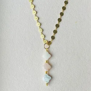 Han White Jade, Howlite & Rose Quartz Pendant