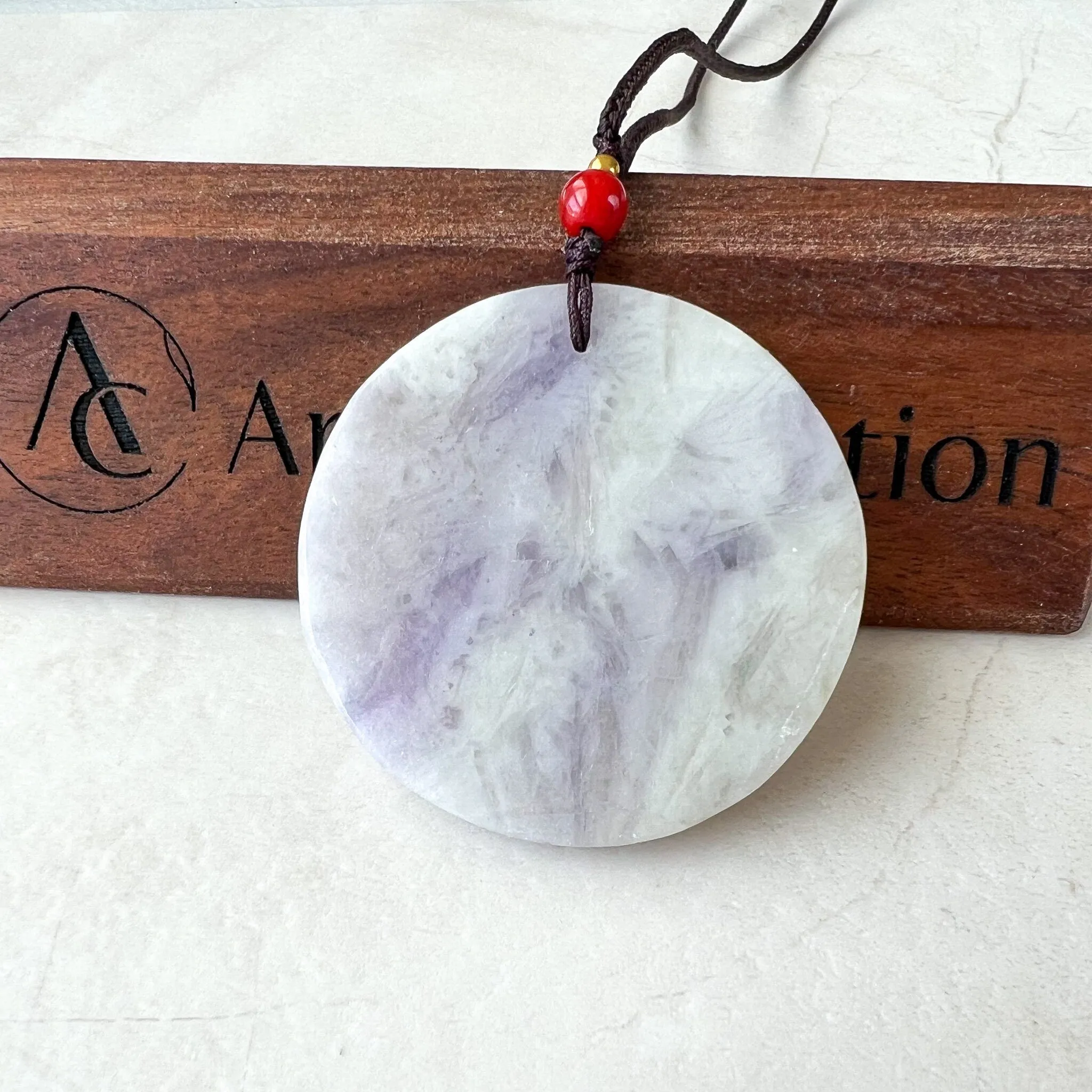 Horse Purple Lavender Jade Jadeite Chinese Zodiac Carved Pendant Necklace, YJ-1221-0227741