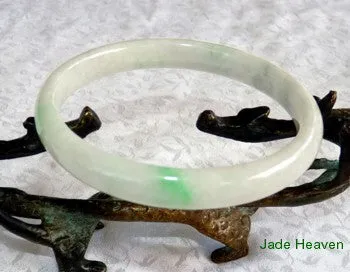 Imperial Green Veins Burmese Jadeite Jade Bangle Bracelet 65.5mm (JHBB607)