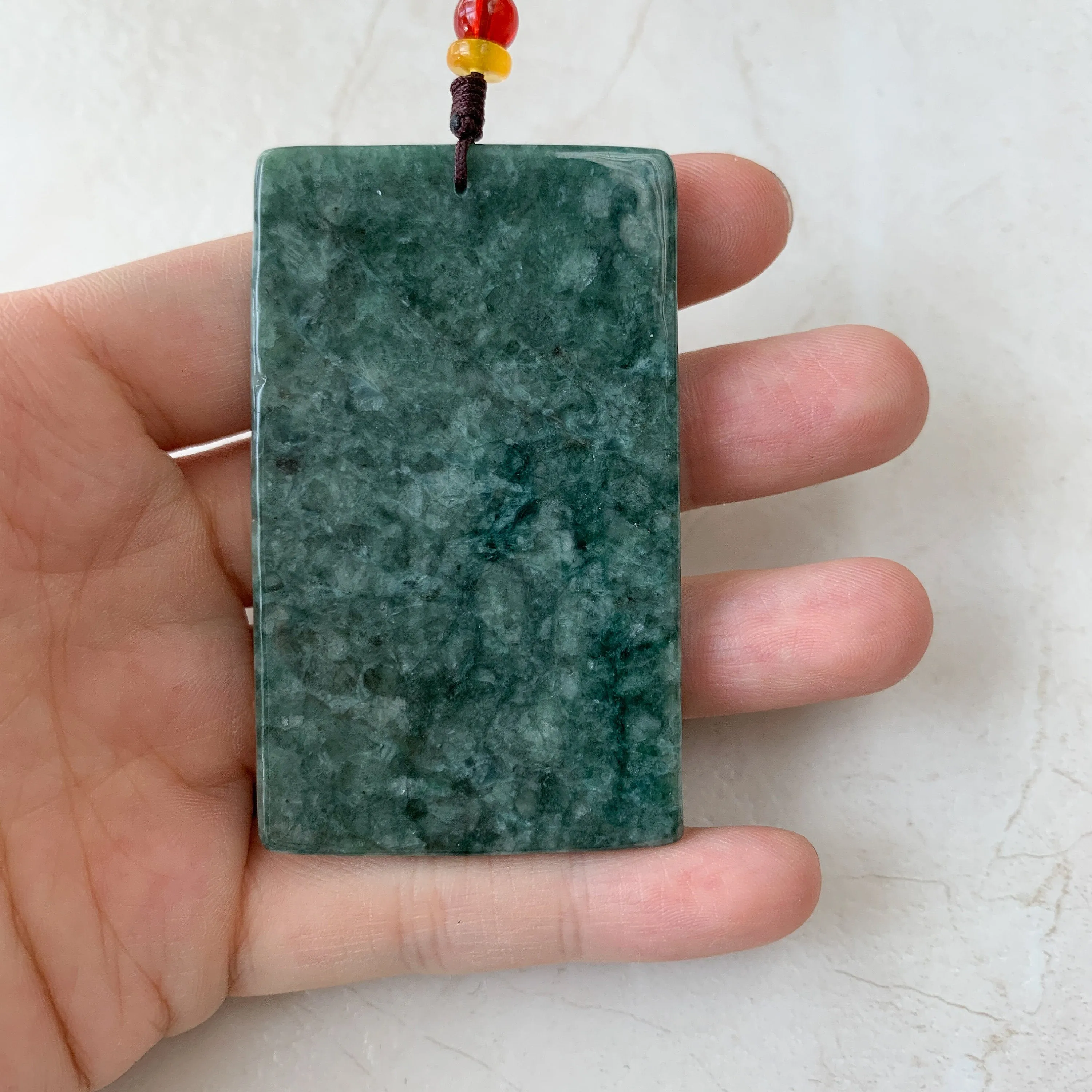 Jadeite Jade Dragon Chinese Zodiac Hand Carved Pendant Necklace, YJ-0321-0352327