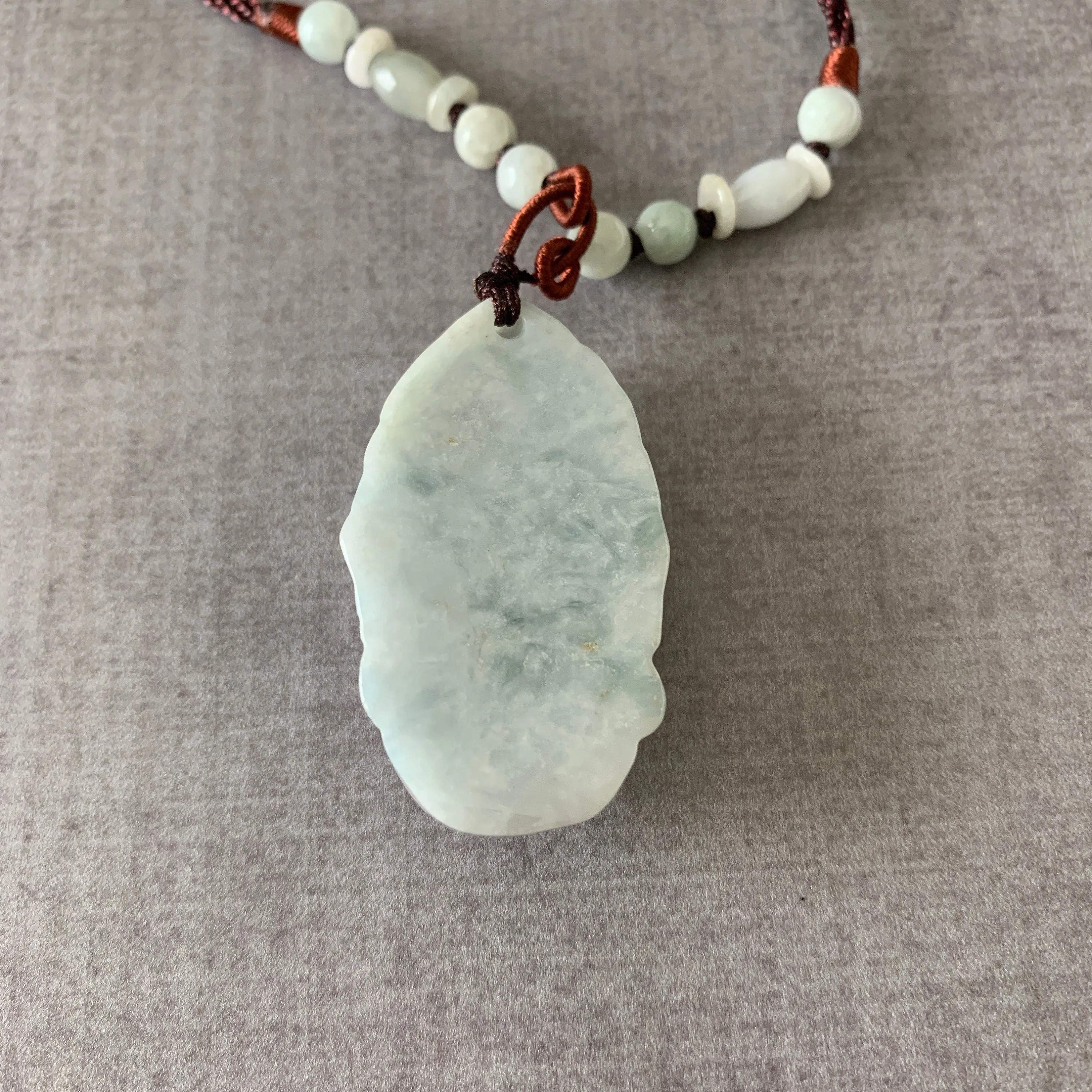 Jadeite Jade Guan Yin Head Carved Pendant Necklace, Jade Quan Am, Jade Kuan Yin, YW-0110-1646848256