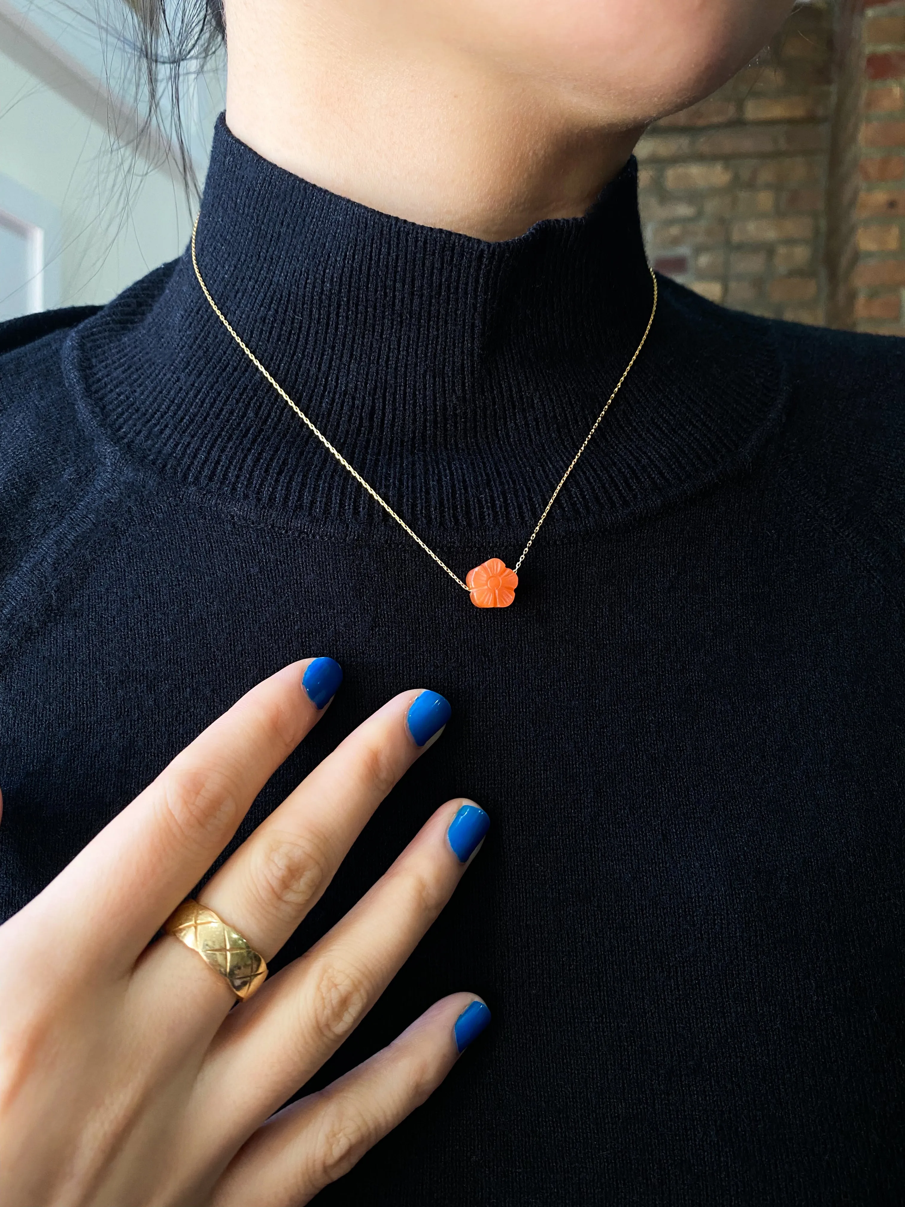 Kyoto — Flower pendant necklace