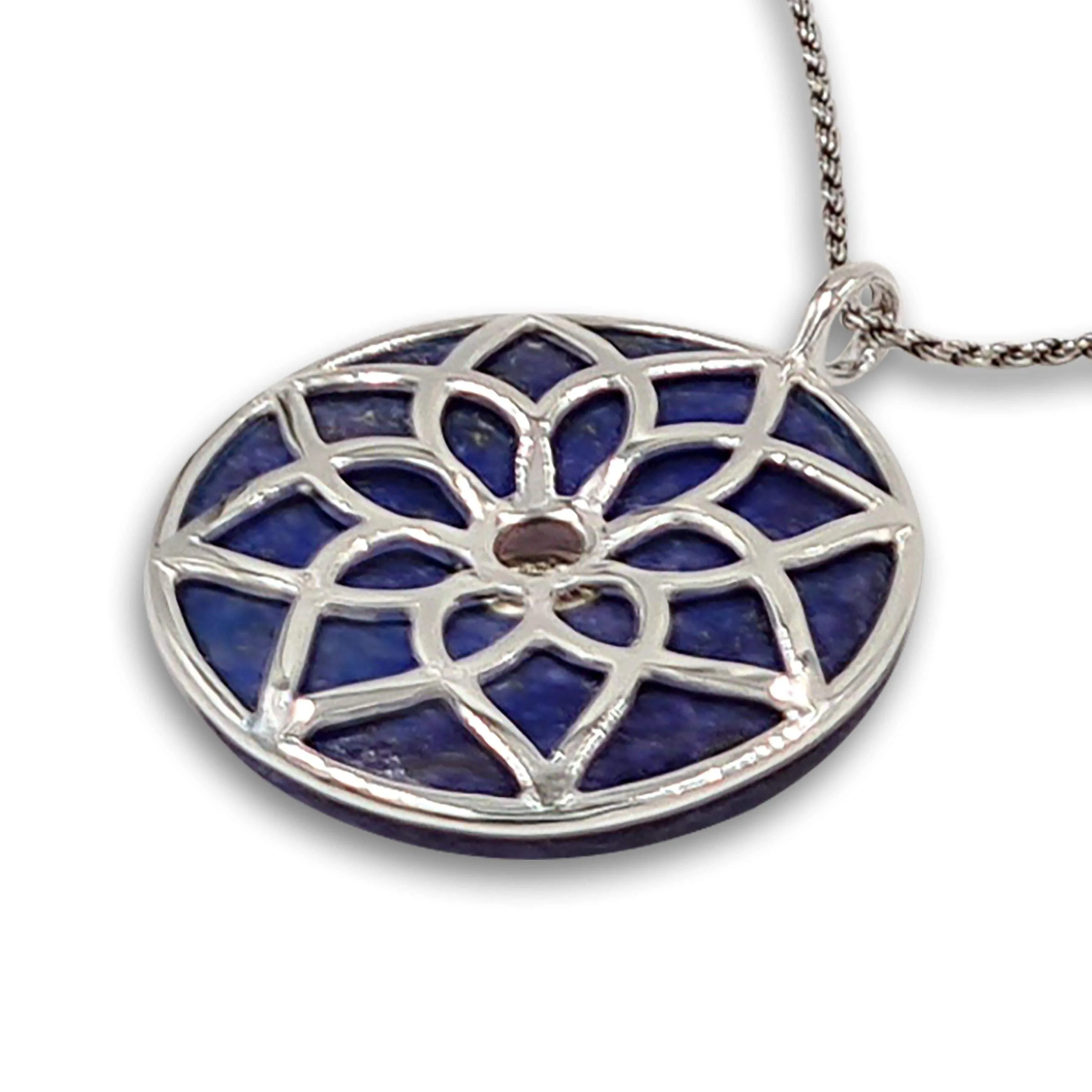 Lapis and Amethyst pendant