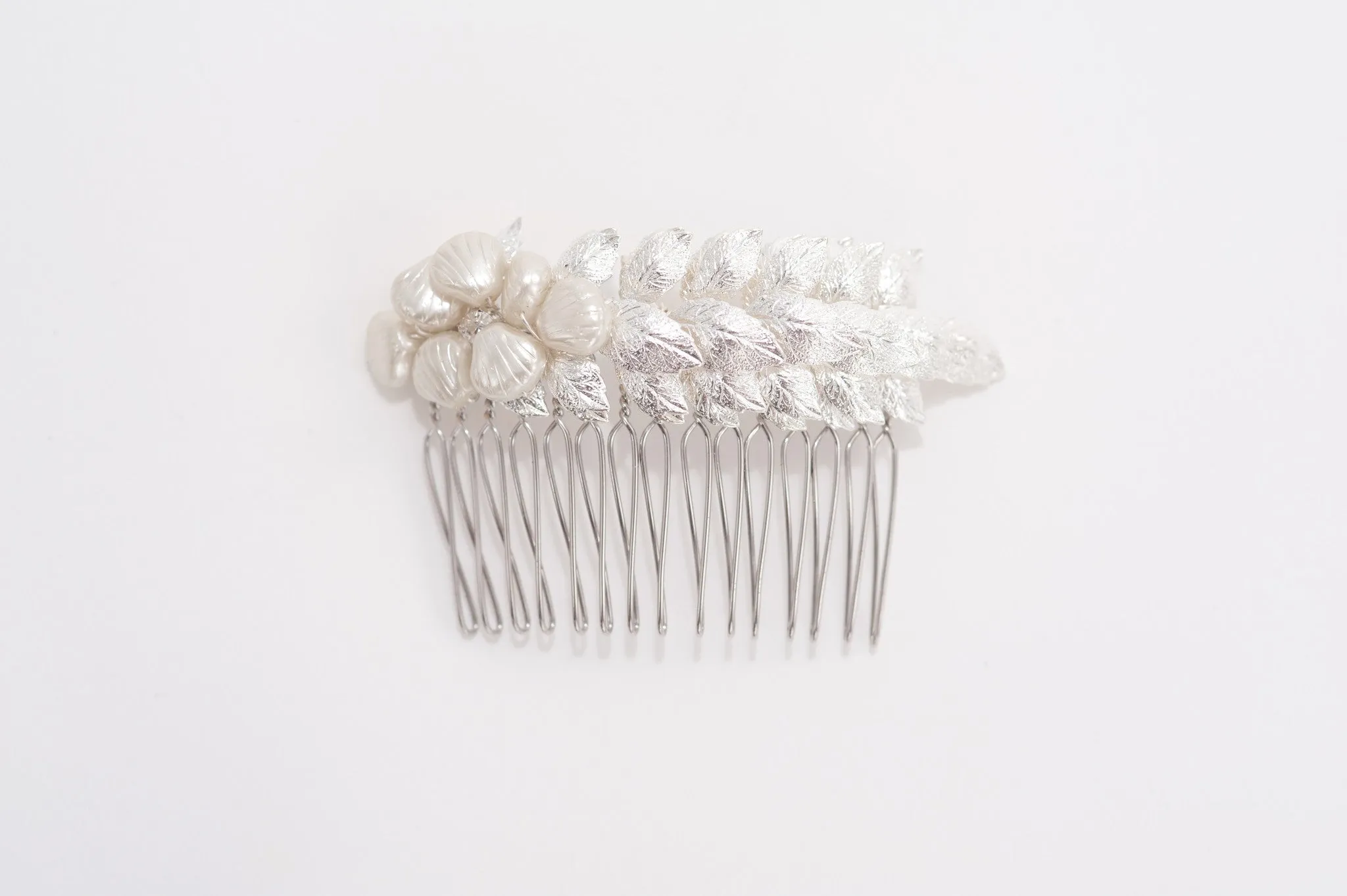 leaves brass hair comb HP170629