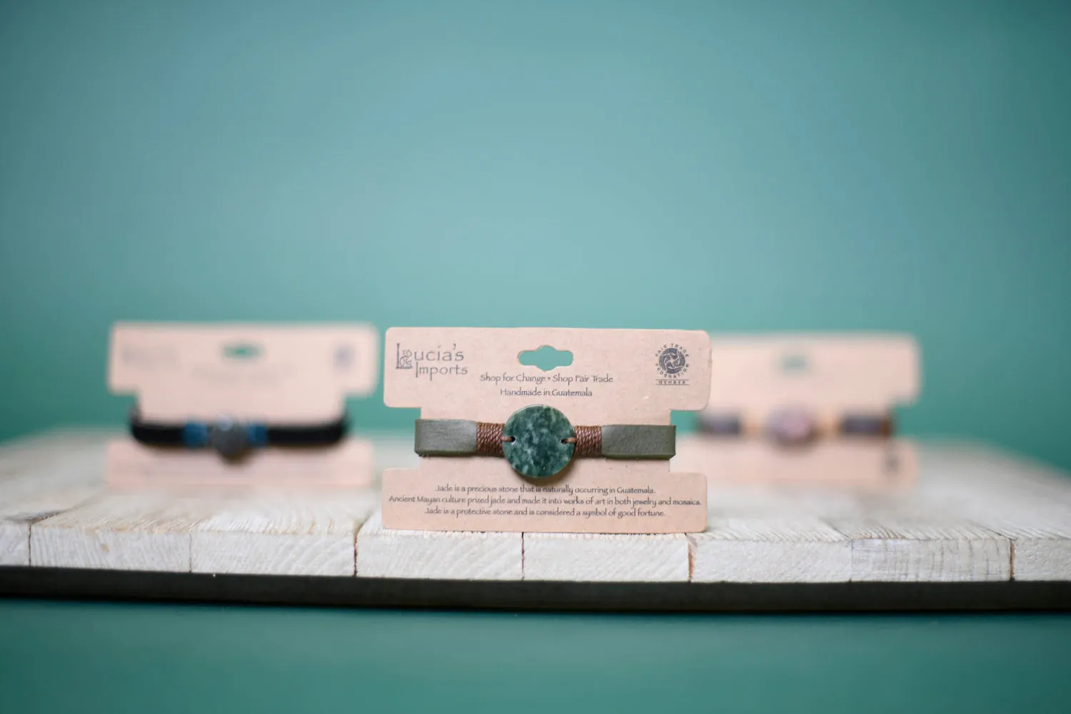 Life Jade Leather Bracelet