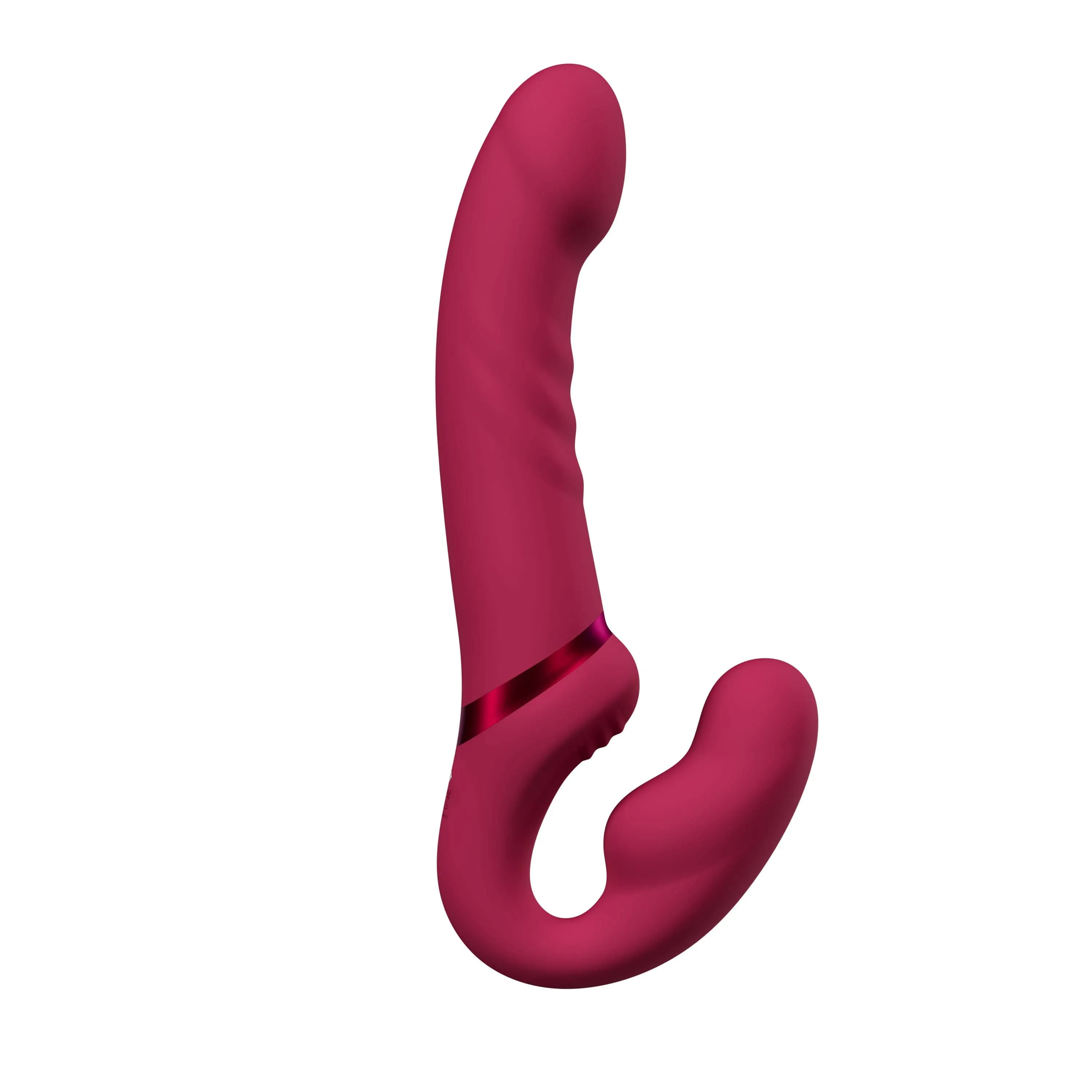 Lovense - Lapis App-Controlled Dual Ended Vibrating Strapless Strap On (Red)