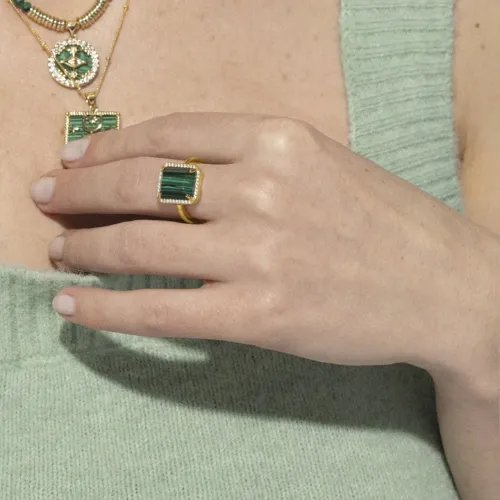 Luxender Kakan Malachite ring