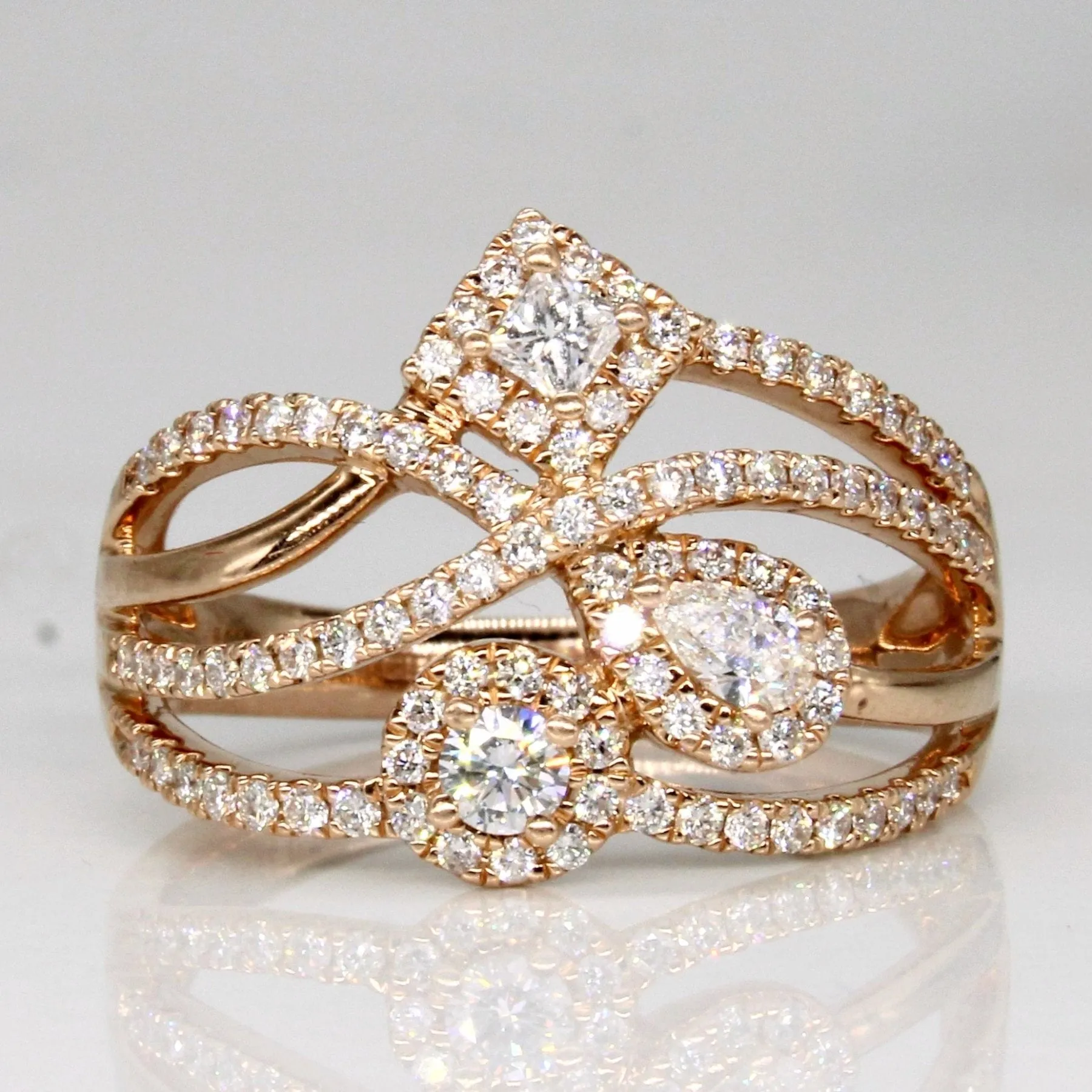 'Michael Hill' Diamond Cocktail Ring | 0.75ctw | SZ 7.25 |