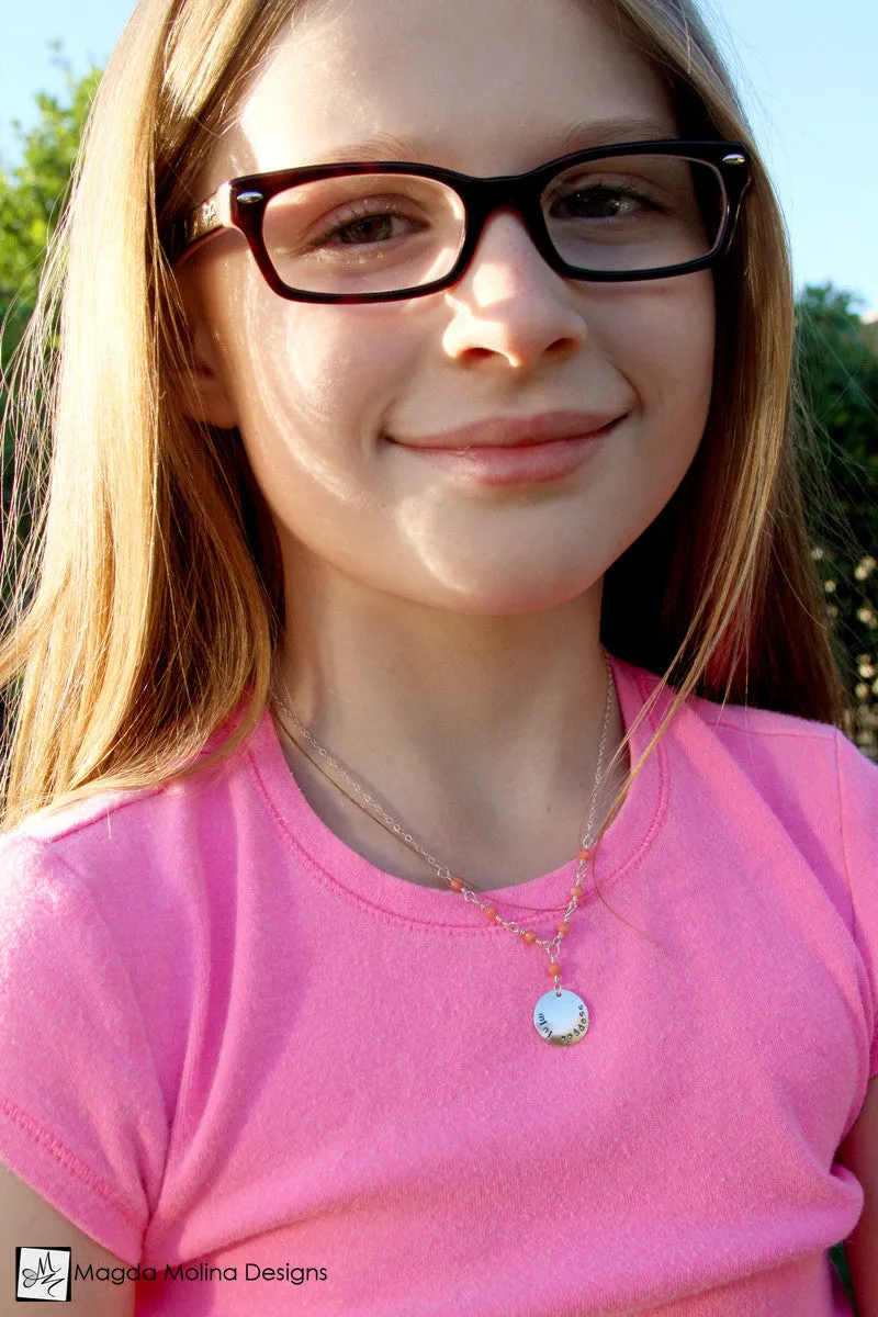 Mini Goddess (children) Pink Coral Necklace