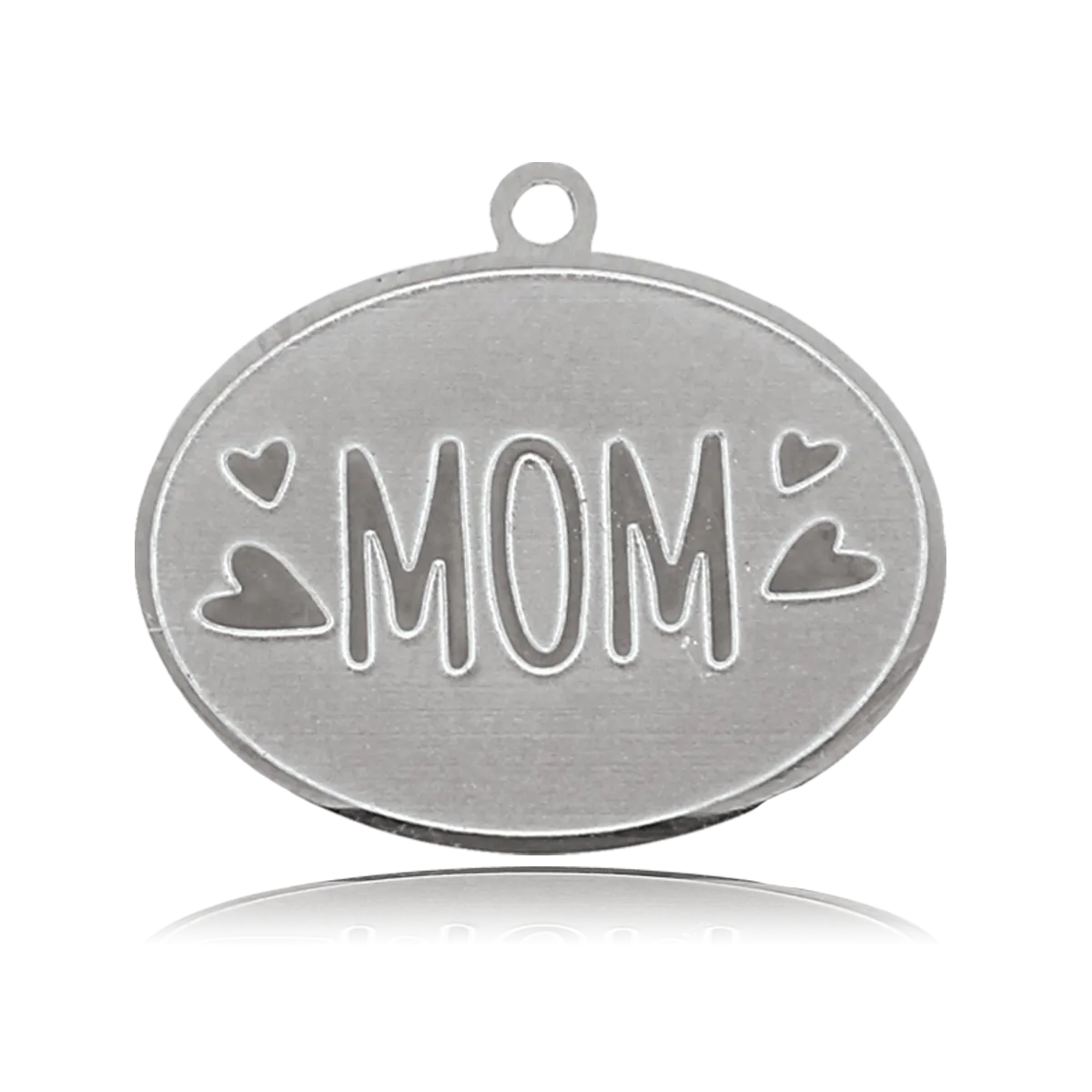 Mom Hearts Charm with Blue Zebra Jade Charity Bracelet