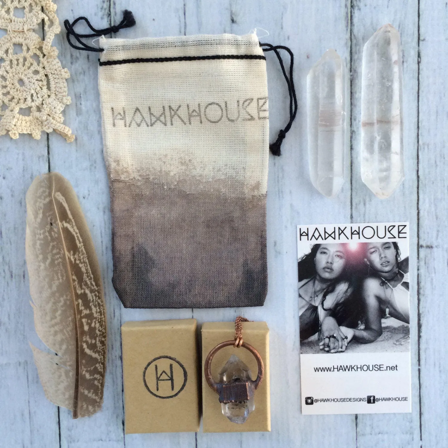 Moon Hair Comb | Druzy crystal hair comb