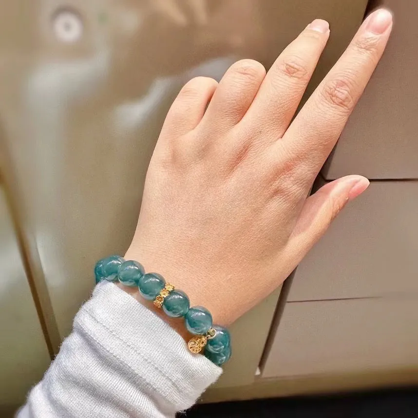 Natural Burma jadite A grade bracelet