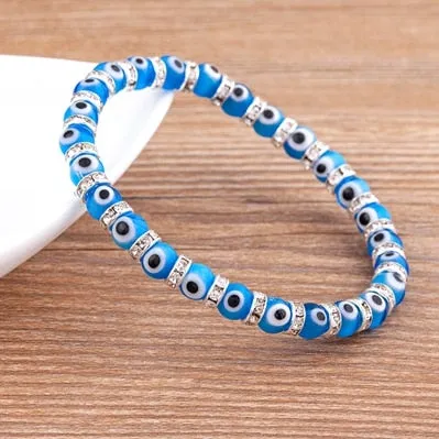 New Fashion Lucky Evil Eye Strand Beaded Bracelet for Men Women