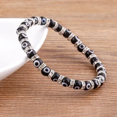 New Fashion Lucky Evil Eye Strand Beaded Bracelet for Men Women