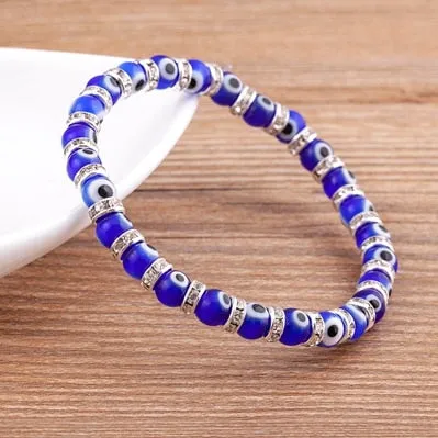 New Fashion Lucky Evil Eye Strand Beaded Bracelet for Men Women