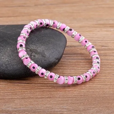 New Fashion Lucky Evil Eye Strand Beaded Bracelet for Men Women
