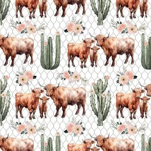 New to the Herd Highland Cow Western Girl Crib Bedding