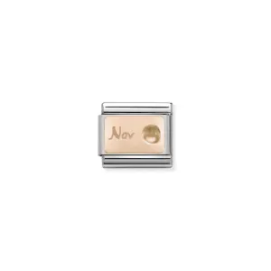 November Birthstone  9K Rose Gold Charm