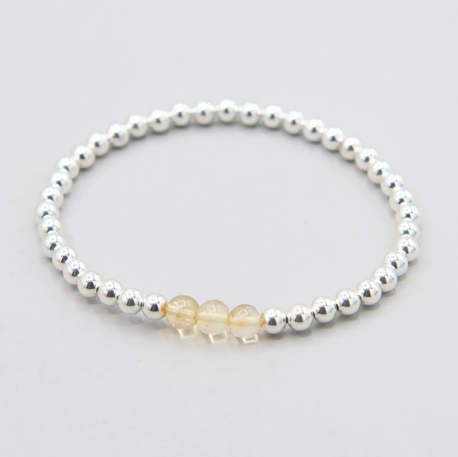 November Citrine Beaded Lux Bracelet