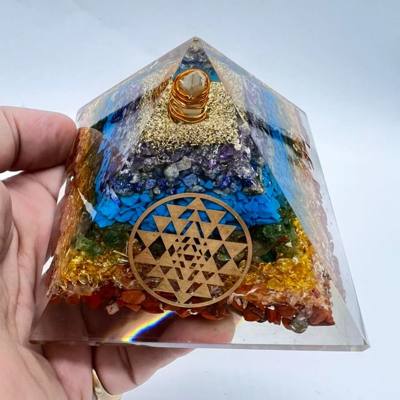 Organite Orgone Chakra  Pyramid