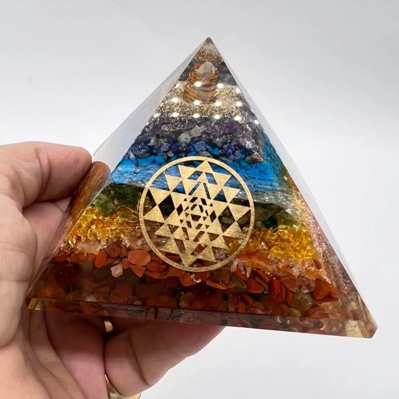 Organite Orgone Chakra  Pyramid