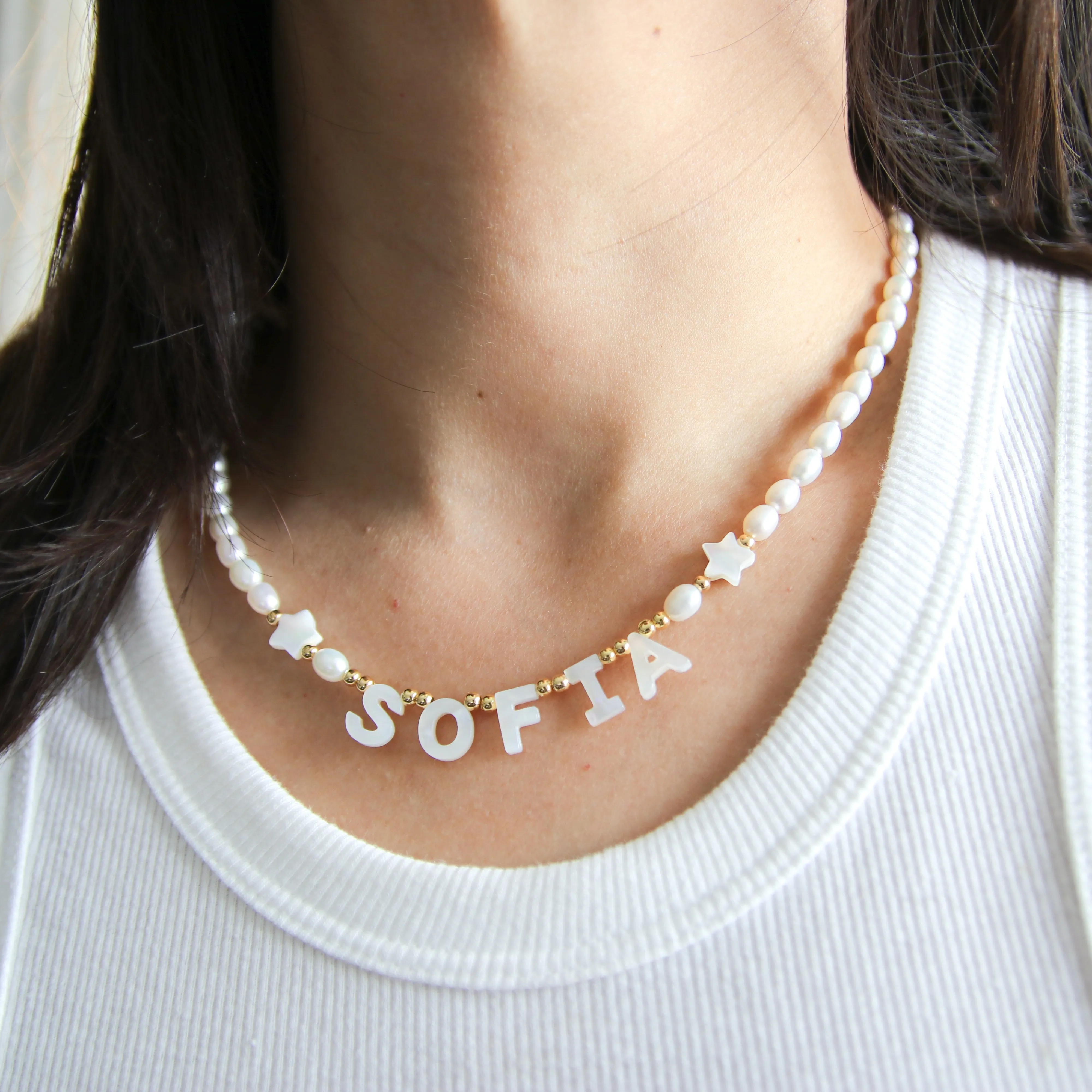 Pearl Name Necklace