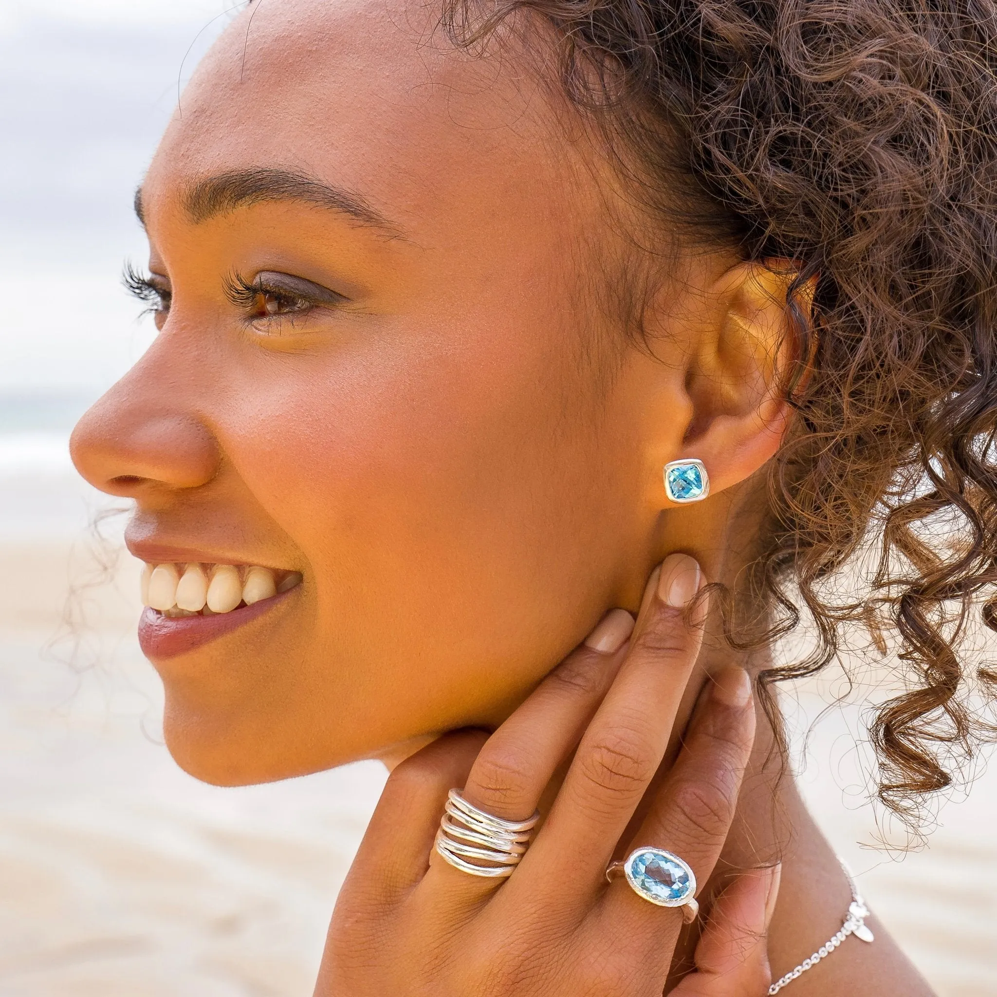 Pure shores topaz studs