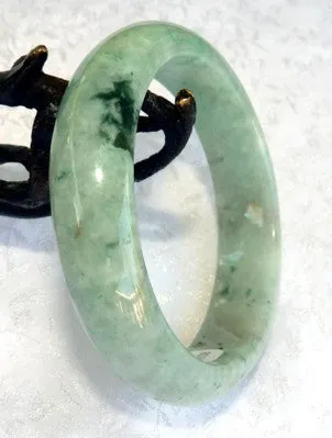 Sale-"Precious Earth" Burmese Jadeite Grade A Bangle Bracelet 55.5mm   Certificate (8559)