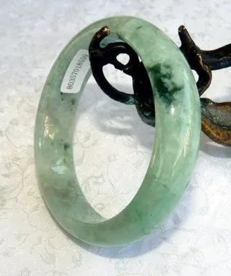 Sale-"Precious Earth" Burmese Jadeite Grade A Bangle Bracelet 55.5mm   Certificate (8559)