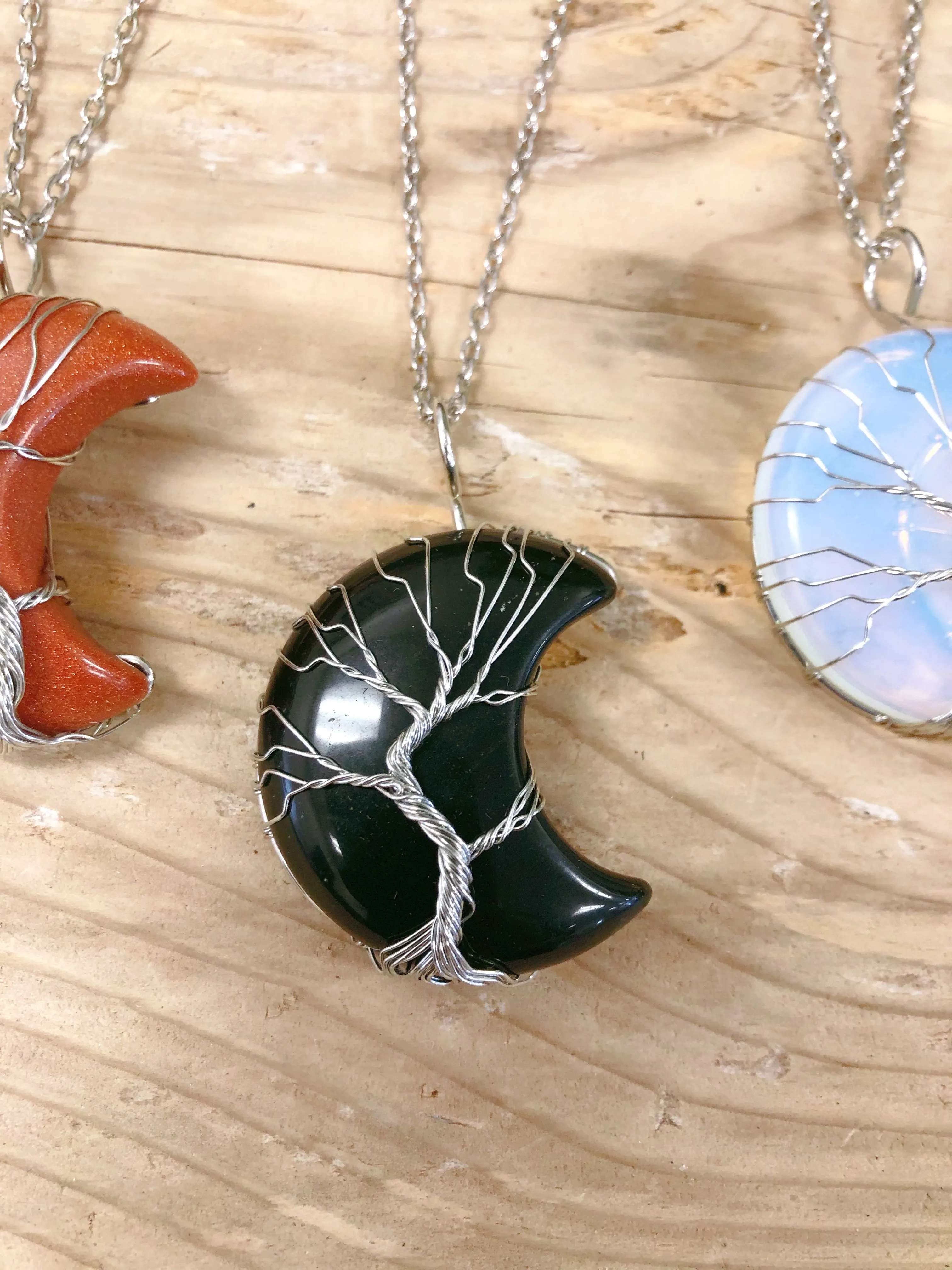 Silver Plated Moon necklace