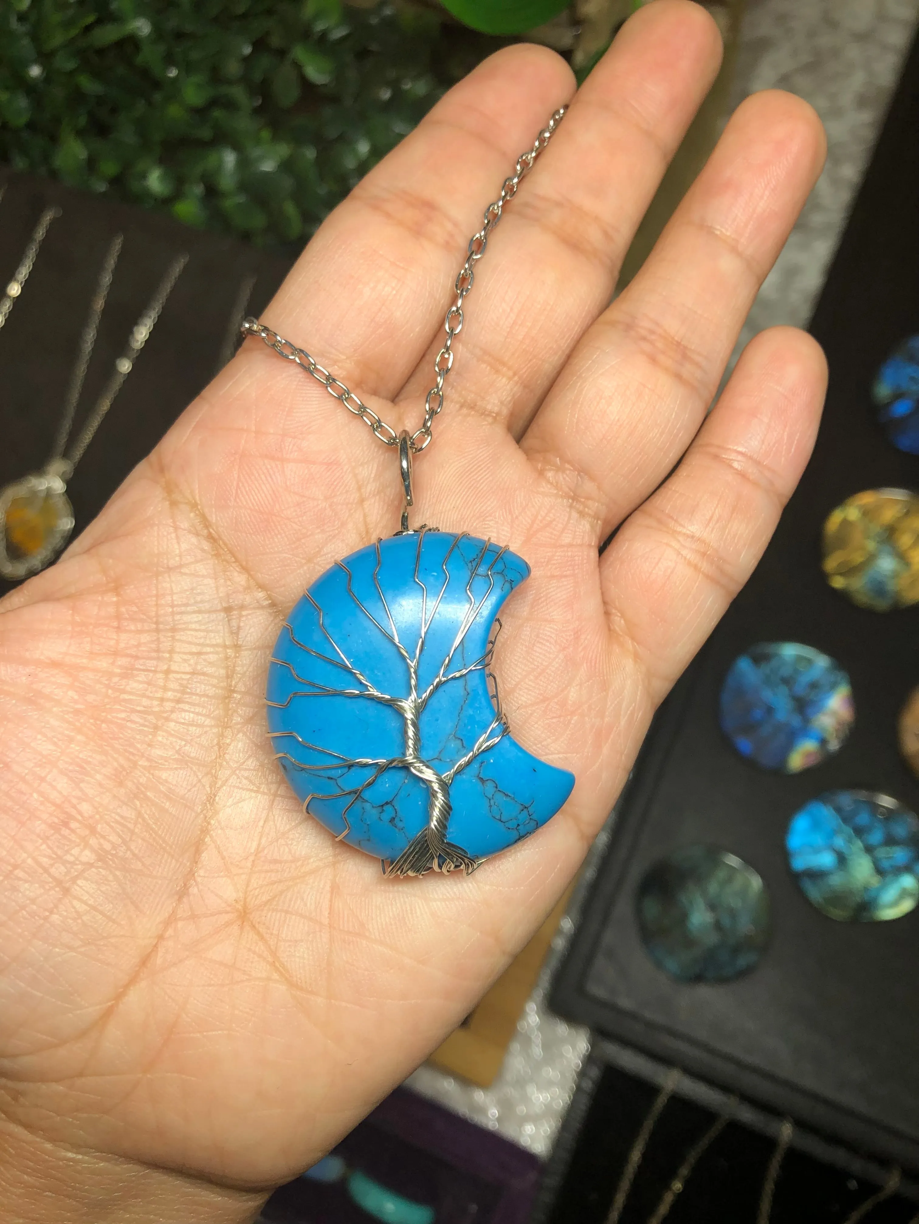 Silver Plated Moon necklace