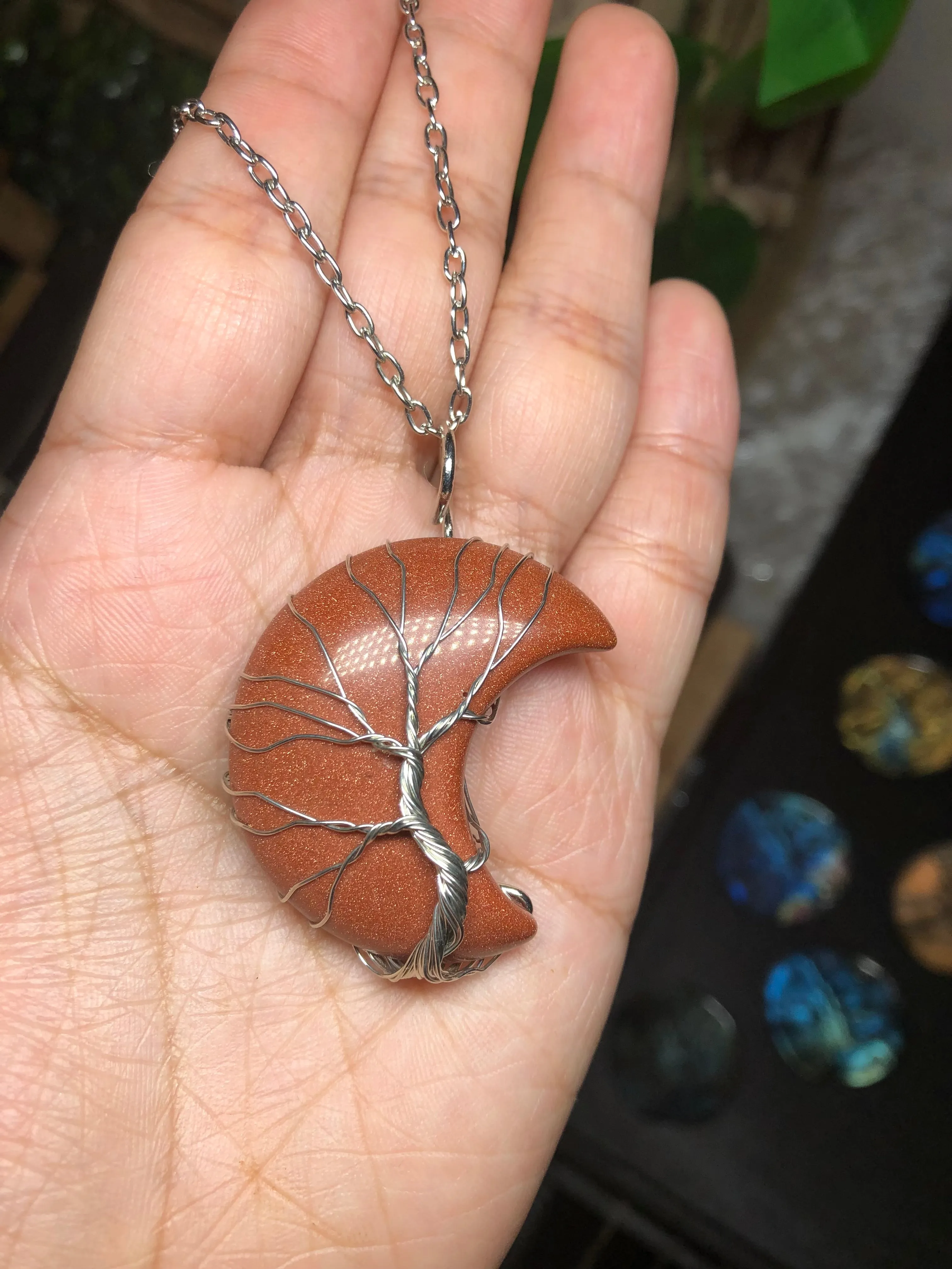 Silver Plated Moon necklace