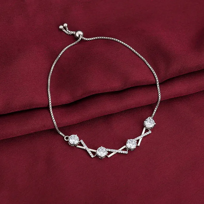 Silver Zircon Excess Bracelet