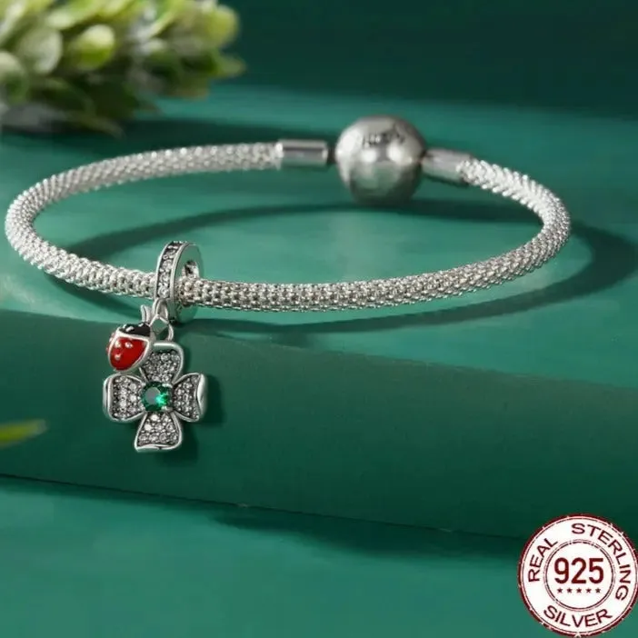 Sterling Silver Green Charm