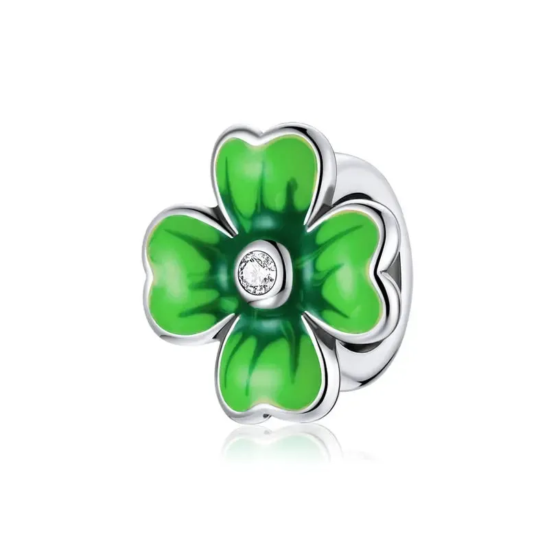 Sterling Silver Green Charm