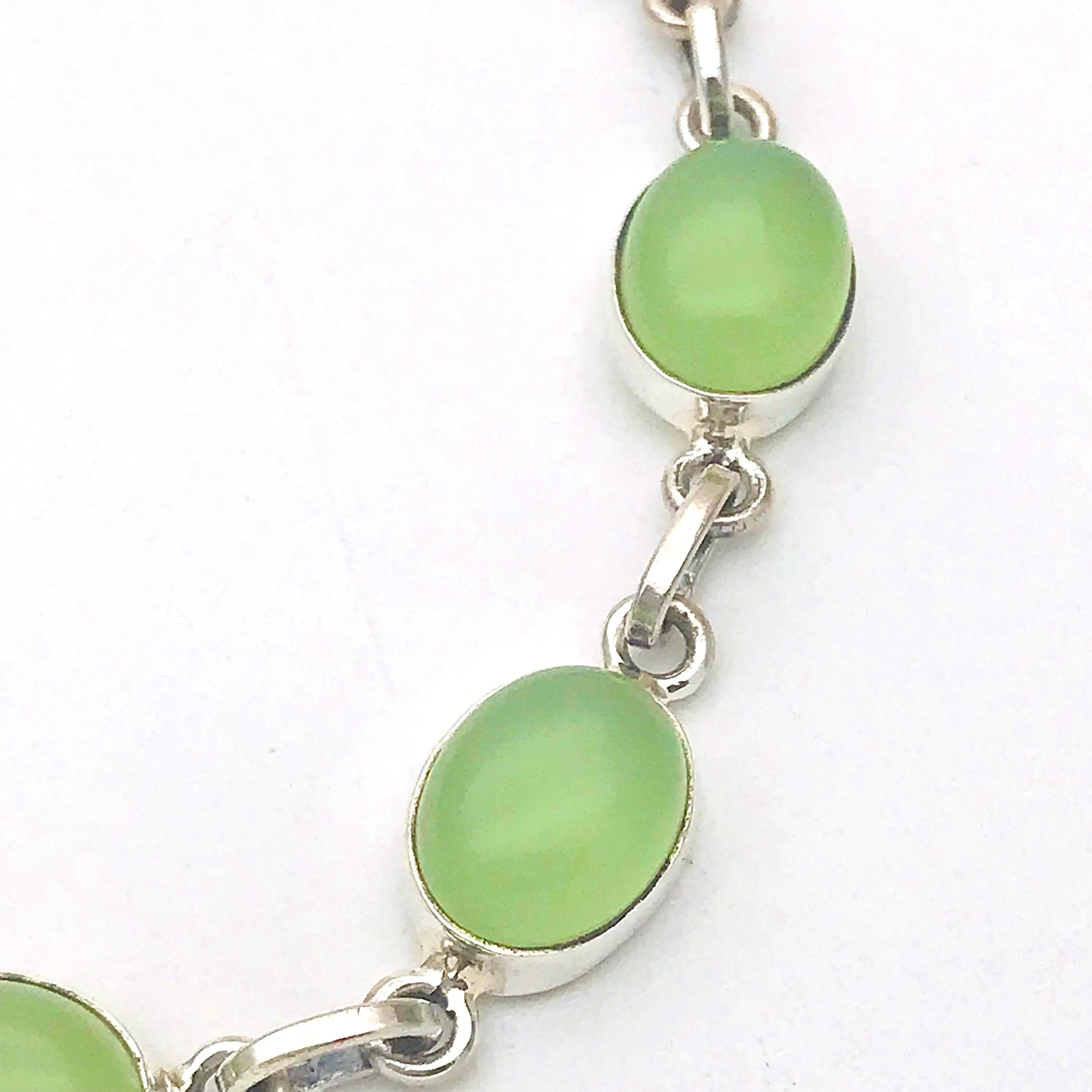 Sterling Silver Jade Bracelet
