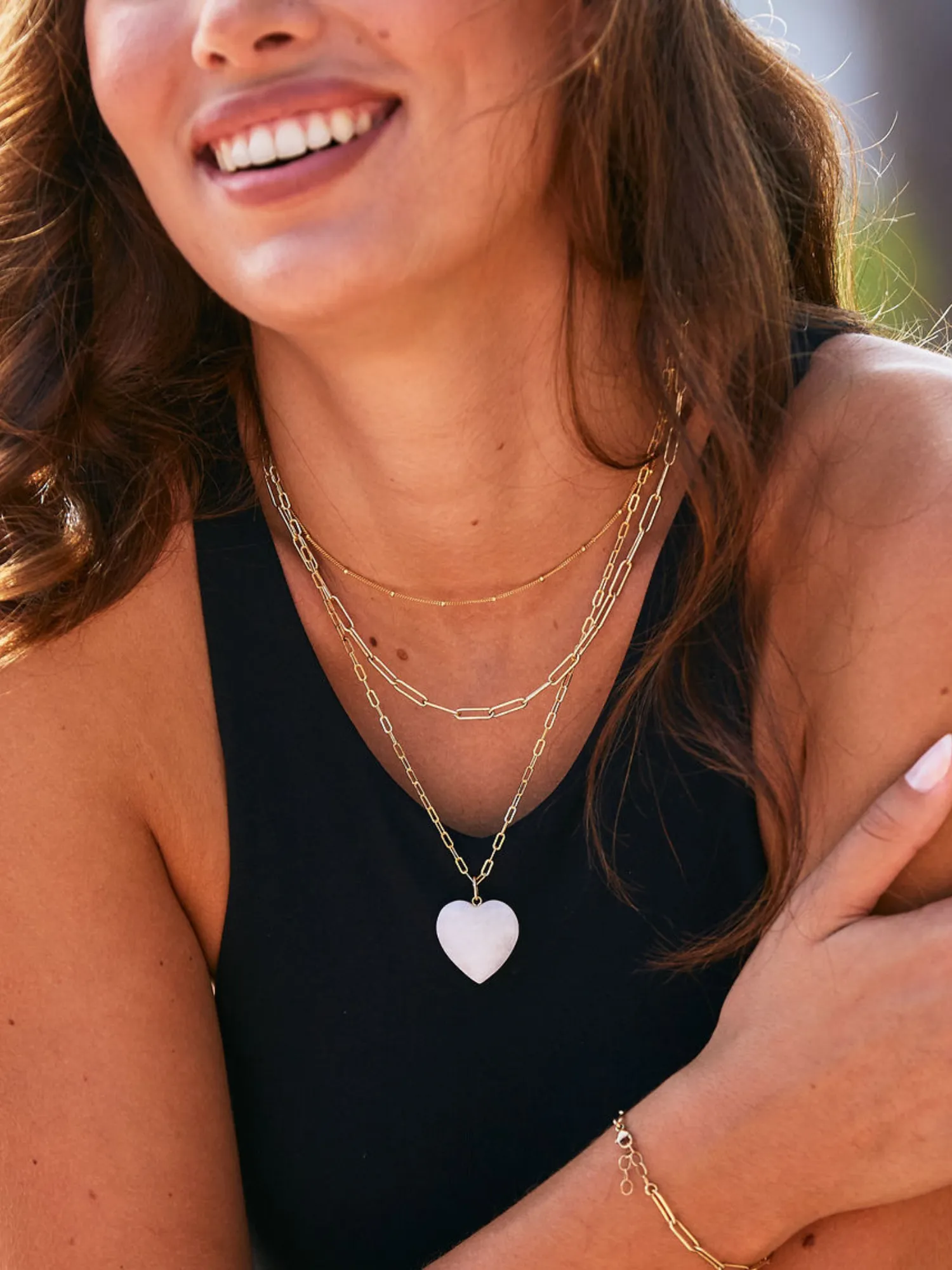 Stevie White Jade Pendant Necklace