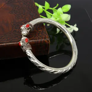 Stylish fancy customized 925 sterling silver men's and women's bangle cuff bracelet, gorgeous gifting jewelry  india nssk312