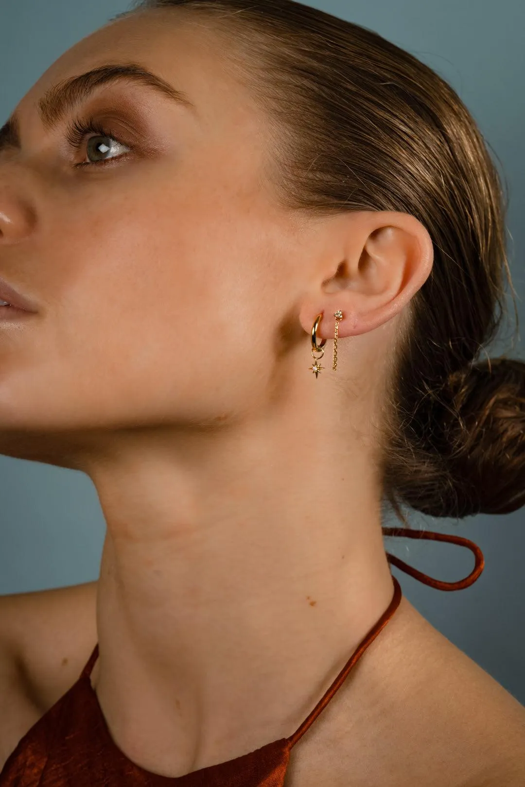 The Posy Topaz 14ct Gold Vermeil Stud Earrings