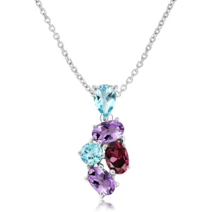 Unique & Co MK-996ABR Women's Silver 925 Pendant Necklace